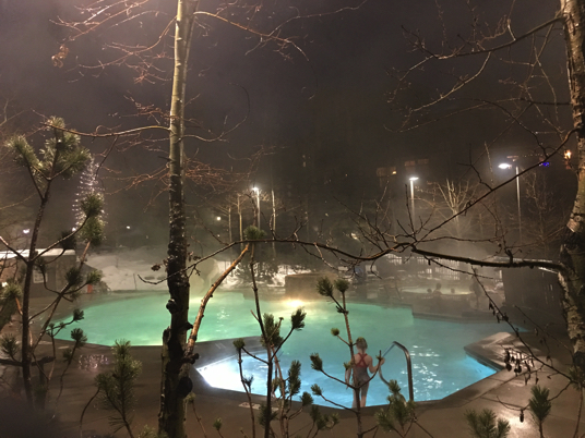 POOLS AT NIGHT